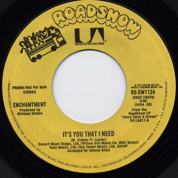 Enchantment : It's You That I Need (7", Mono, Promo, Styrene, Pit)