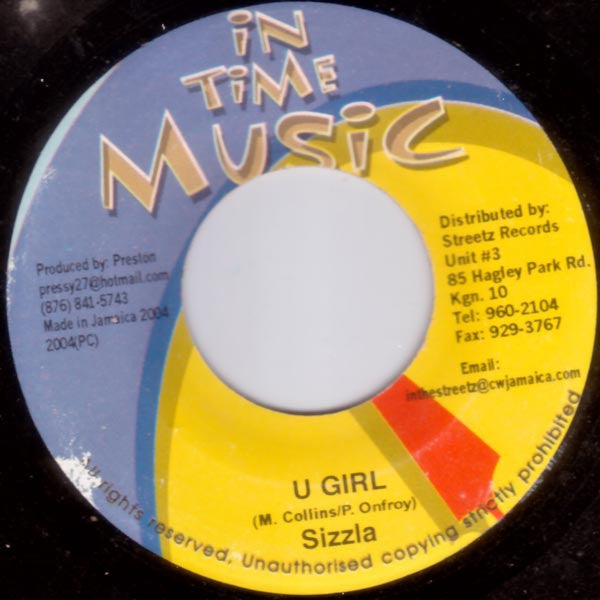 Sizzla : U Girl (7")