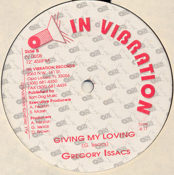 Gregory Issacs* : Don't Go (Girl) / Giving My Loving  (12")