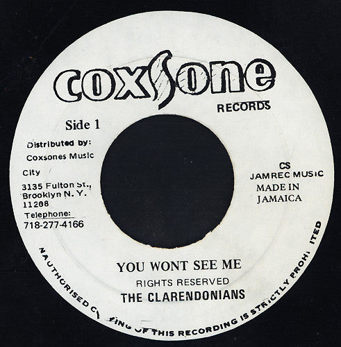 The Clarendonians / Hugh Black : You Wont See Me / Long Liver Man (7")