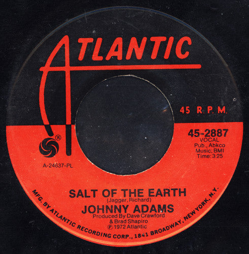 Johnny Adams : Salt Of The Earth / I'll Carry You (7")