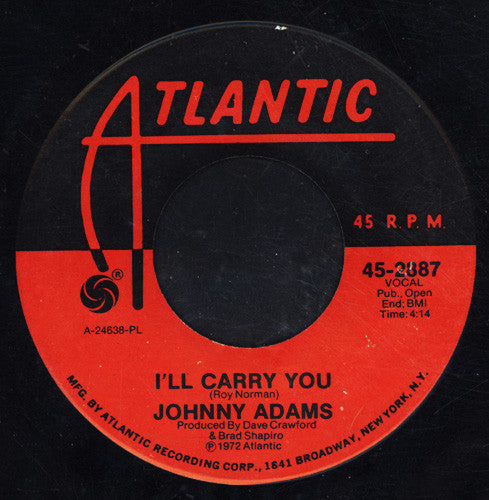 Johnny Adams : Salt Of The Earth / I'll Carry You (7")