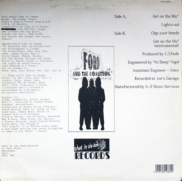 Ford And The Coalition : The Coalition E.P. (12", EP)