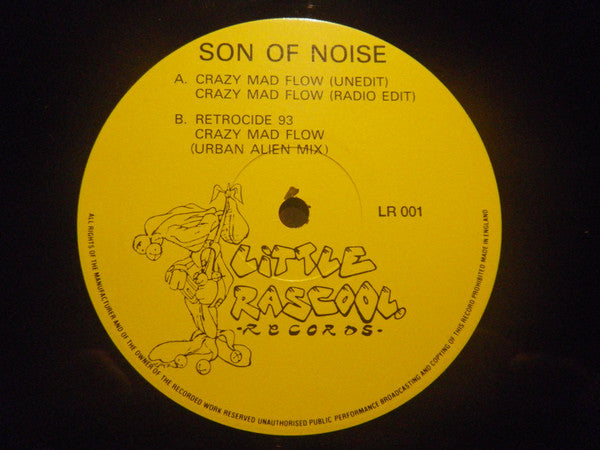 Son Of Noise : Crazy Mad Flow b/w Retrocide (12")