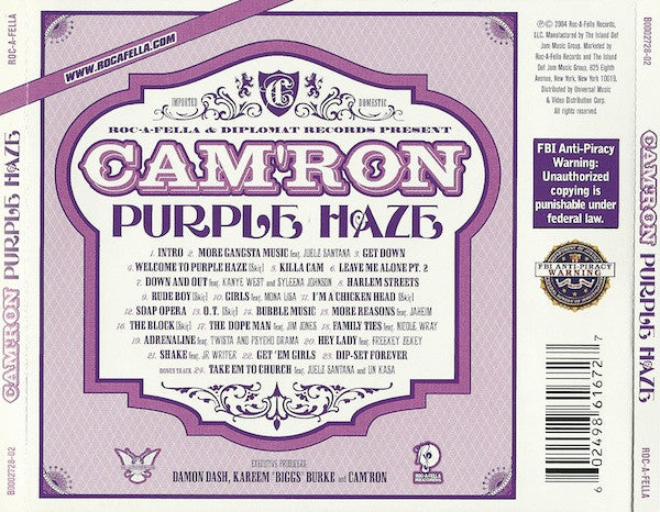 Cam'ron : Purple Haze (CD, Album)