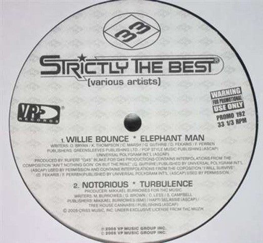 Various Artists* : Strictly The Best (12", Comp)