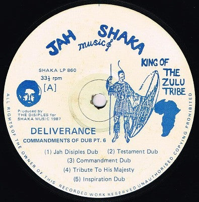 Jah Shaka & The Disciples (2) : Commandments Of Dub Chapter 6 - Deliverance (LP, Album)