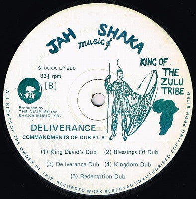 Jah Shaka & The Disciples (2) : Commandments Of Dub Chapter 6 - Deliverance (LP, Album)