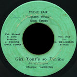 Maurice Wellington : Girl Your'e So Devine (7")