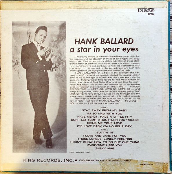 Hank Ballard : A Star In Your Eyes (LP, Album, Mono)