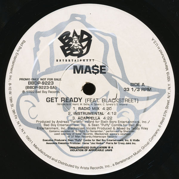 Ma$e* Feat. Blackstreet : Get Ready (12", Promo)