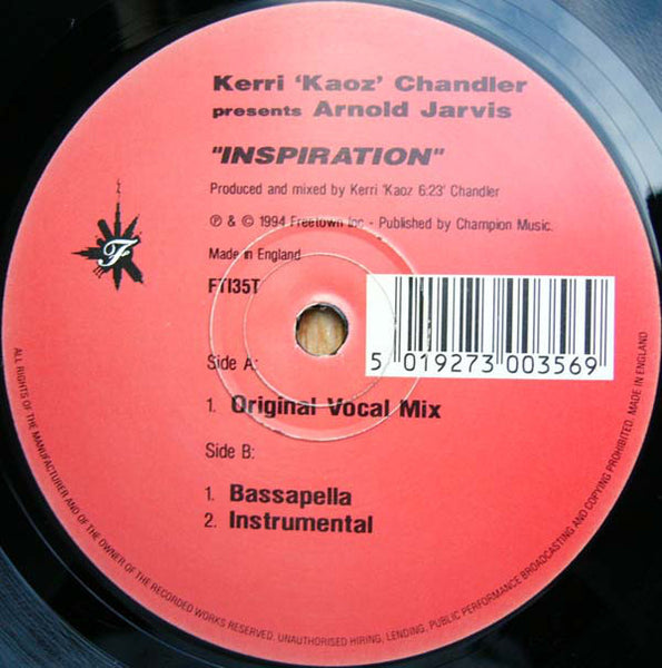 Kerri 'Kaoz' Chandler* Presents Arnold Jarvis : Inspiration (12")