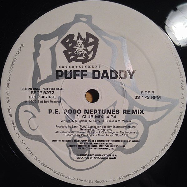 Puff Daddy : P.E. 2000 Neptunes Remix (12", Promo)