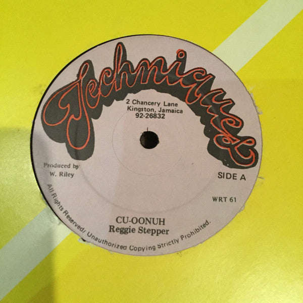 Reggie Stepper / Little Richie (2) : Cu-oonuh / I Miss You (12")