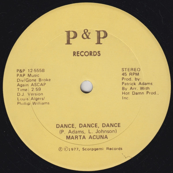 Marta Acuna : Dance, Dance, Dance (12")