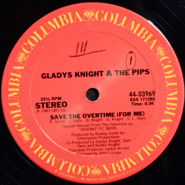 Gladys Knight And The Pips : Save The Overtime (For Me) (12")