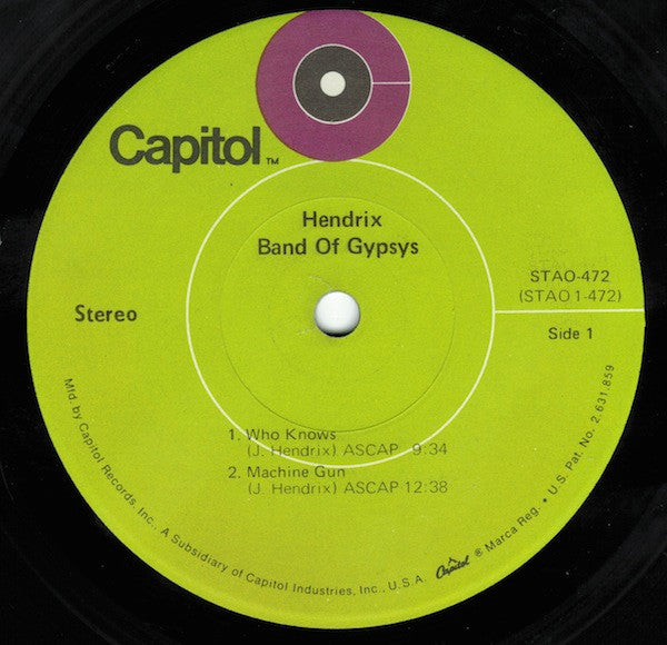 Hendrix* : Band Of Gypsys (LP, Album, Gat)