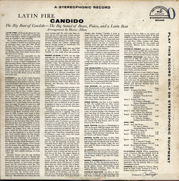 Candido : Latin Fire (The Big Beat Of Candido) (LP, Album)