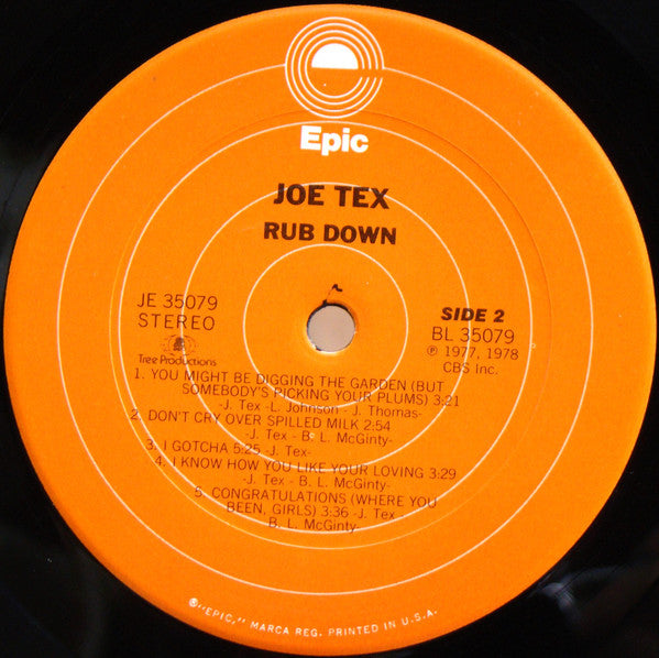 Joe Tex : Rub Down (LP, Album)