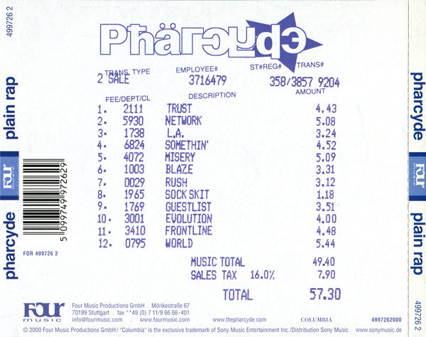 Pharcyde* : Plain Rap (CD, Album)