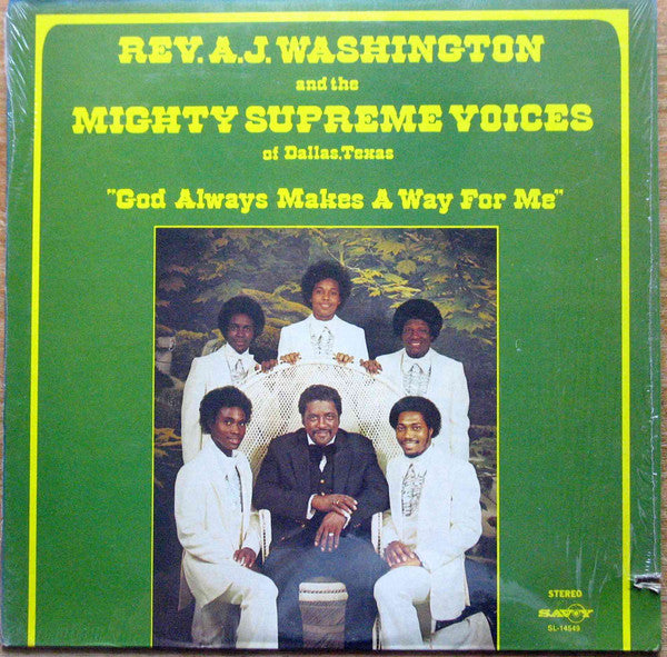 Rev. A.J. Washington and the Mighty Supreme Voices* : God Always Makes A Way For Me (LP, Album)