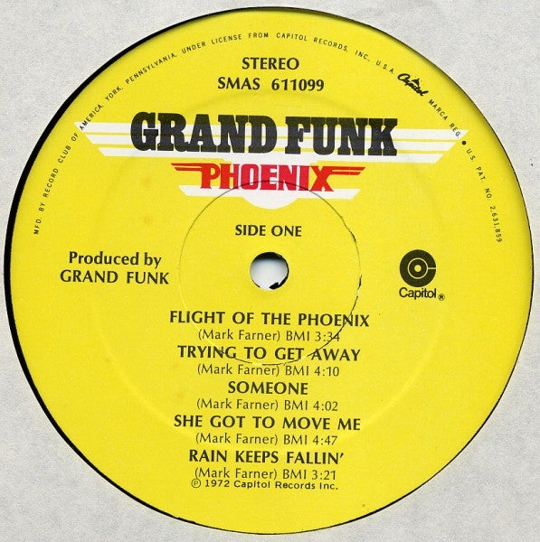 Grand Funk* : Phoenix (LP, Album, Club, Sup)