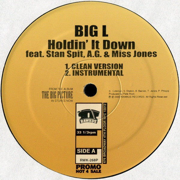 Big L : Holdin' It Down (12", Promo)