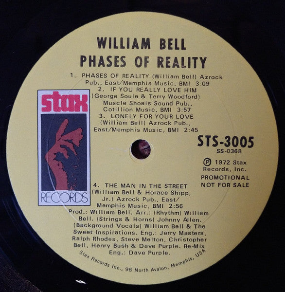 William Bell : Phases Of Reality (LP, Album, Promo)