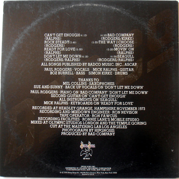 Bad Company (3) : Bad Company (LP, Album, PR-)