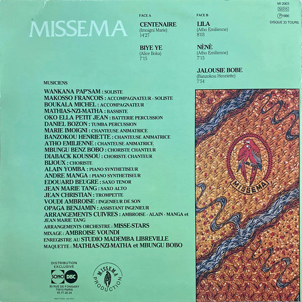 Missema : Centenaire (LP)