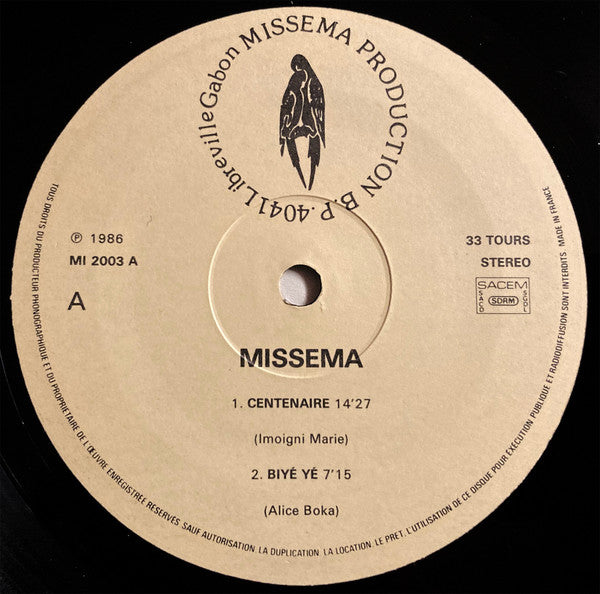 Missema : Centenaire (LP)