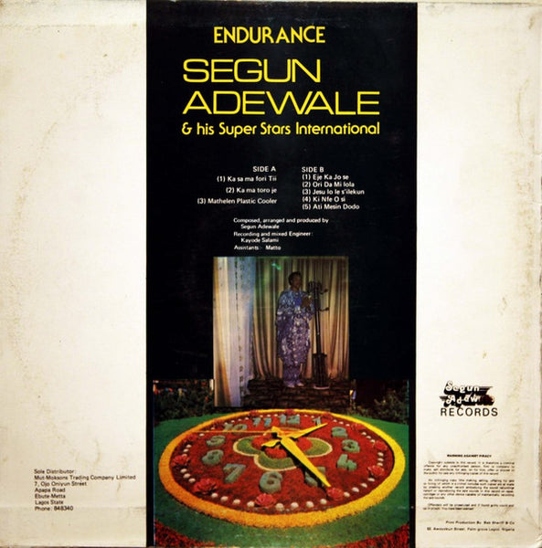 Segun Adewale & His Super Stars International* : Endurance (LP, Album)