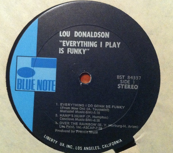 Lou Donaldson : Everything I Play Is Funky (LP, Album, RE, Gat)