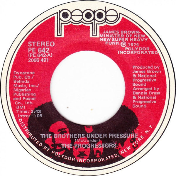 The Progressors : The Brothers Under Pressure / I'm So Lonely (7")