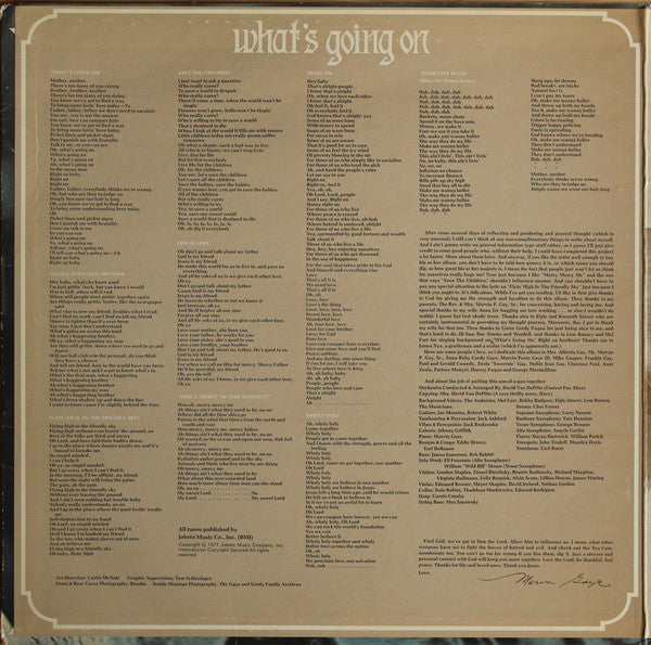 Marvin Gaye : What's Going On (LP, Album, Gat)