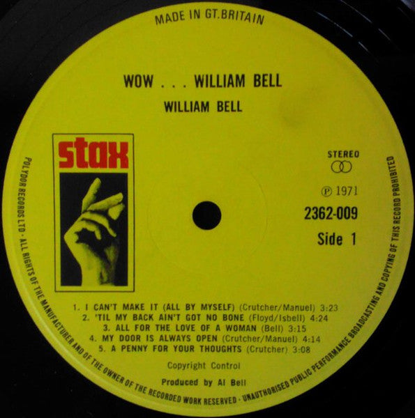 William Bell : Wow... (LP, Album)