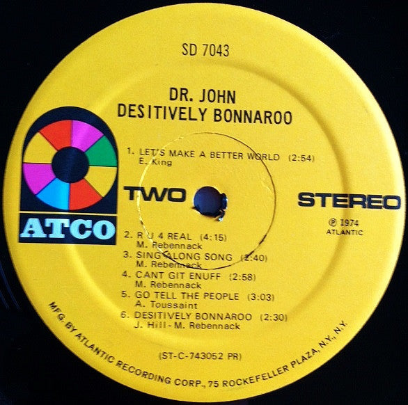 Dr John* : Desitively Bonnaroo (LP, Album, PR )