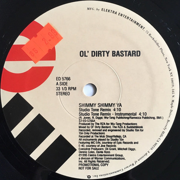 Ol' Dirty Bastard : Shimmy Shimmy Ya (Remix) (12", Promo)