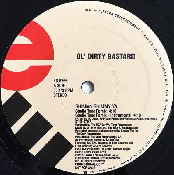 Ol' Dirty Bastard : Shimmy Shimmy Ya (Remix) (12", Promo)