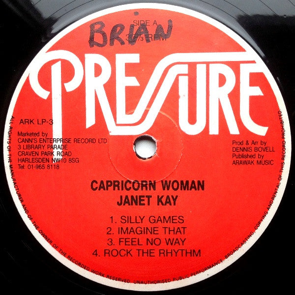 Janet Kay : Capricorn Woman (LP, Album)