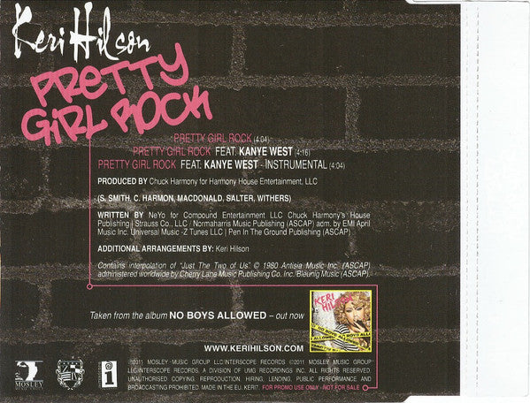 Keri Hilson : Pretty Girl Rock (CD, Single, Promo)