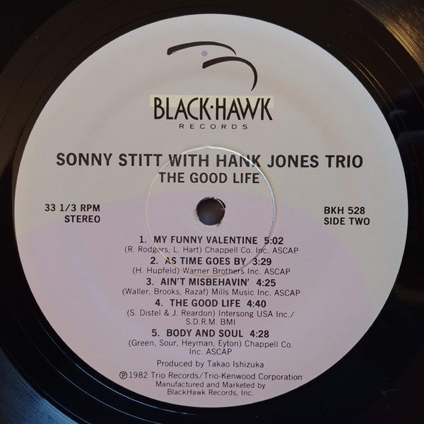 Sonny Stitt With Hank Jones Trio : Good Life (LP, Album)