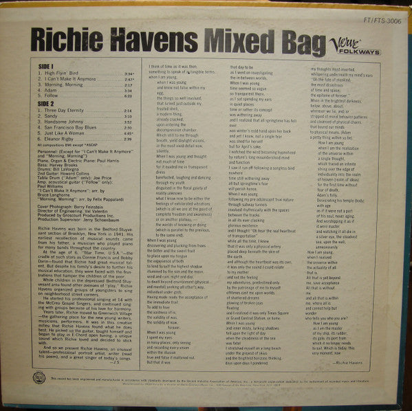 Richie Havens : Mixed Bag (LP, Album)