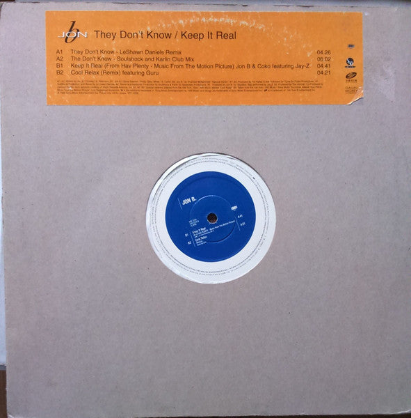 Jon B : They Don't Know (12", Promo)