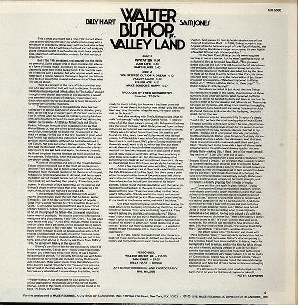 Walter Bishop, Jr. : Valley Land (LP, Album)