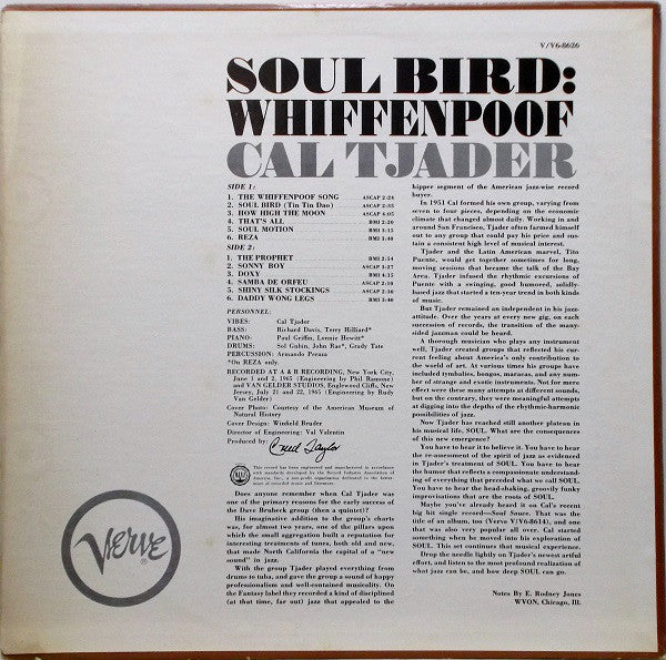 Cal Tjader : Soul Bird: Whiffenpoof (LP, Album, Mono)