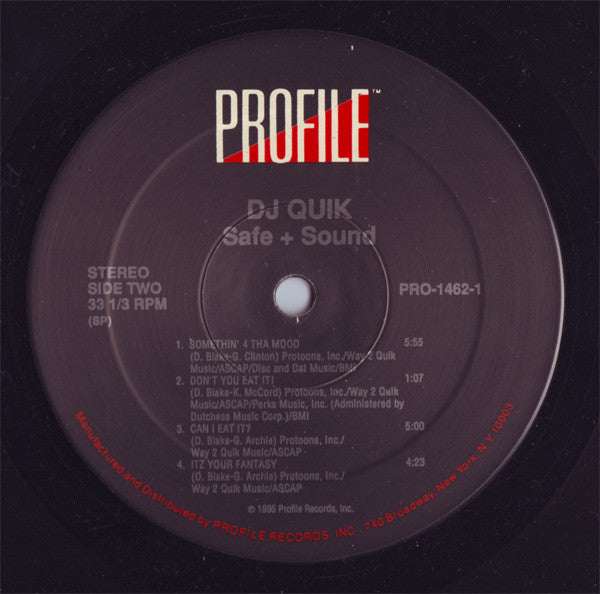 DJ Quik : Safe + Sound (2xLP, Album)