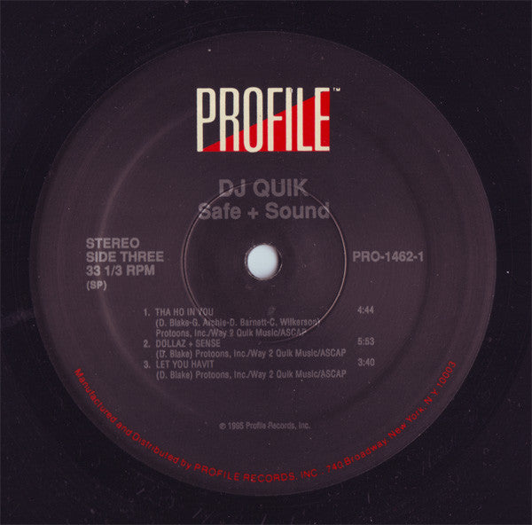 DJ Quik : Safe + Sound (2xLP, Album)