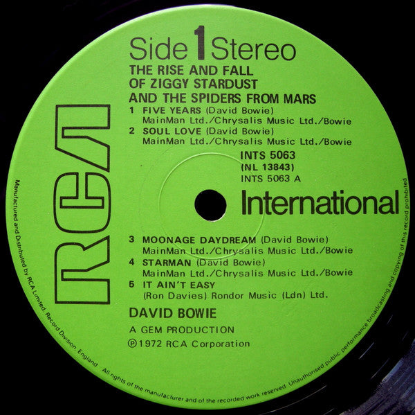 David Bowie : The Rise And Fall Of Ziggy Stardust And The Spiders From Mars (LP, Album, RE)