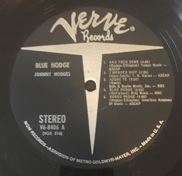 Johnny Hodges : Blue Hodge (LP, Album)